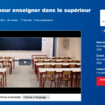 Mooc Se former pour enseigner dans le supérieur